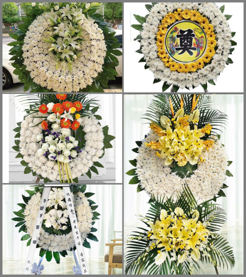 山东青岛胶州市张应镇东青杨杭村花圈速递